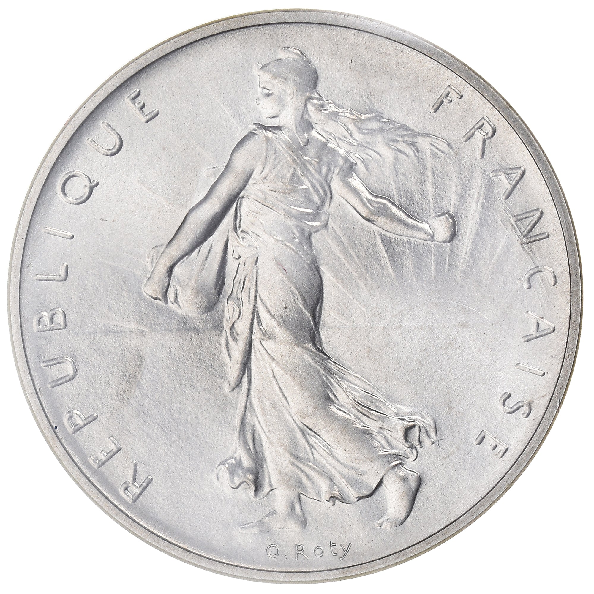 Coin, France, Franc, 1972, Paris, Piéfort, MS(65-70), Silver, KM:P453