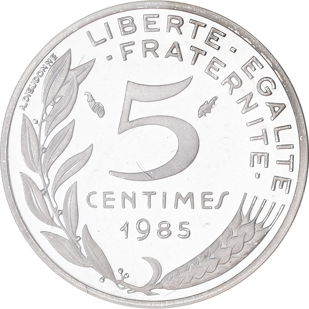 Monnaie, France, Marianne, 5 Centimes, 1985, Paris, Piéfort, FDC, Argent