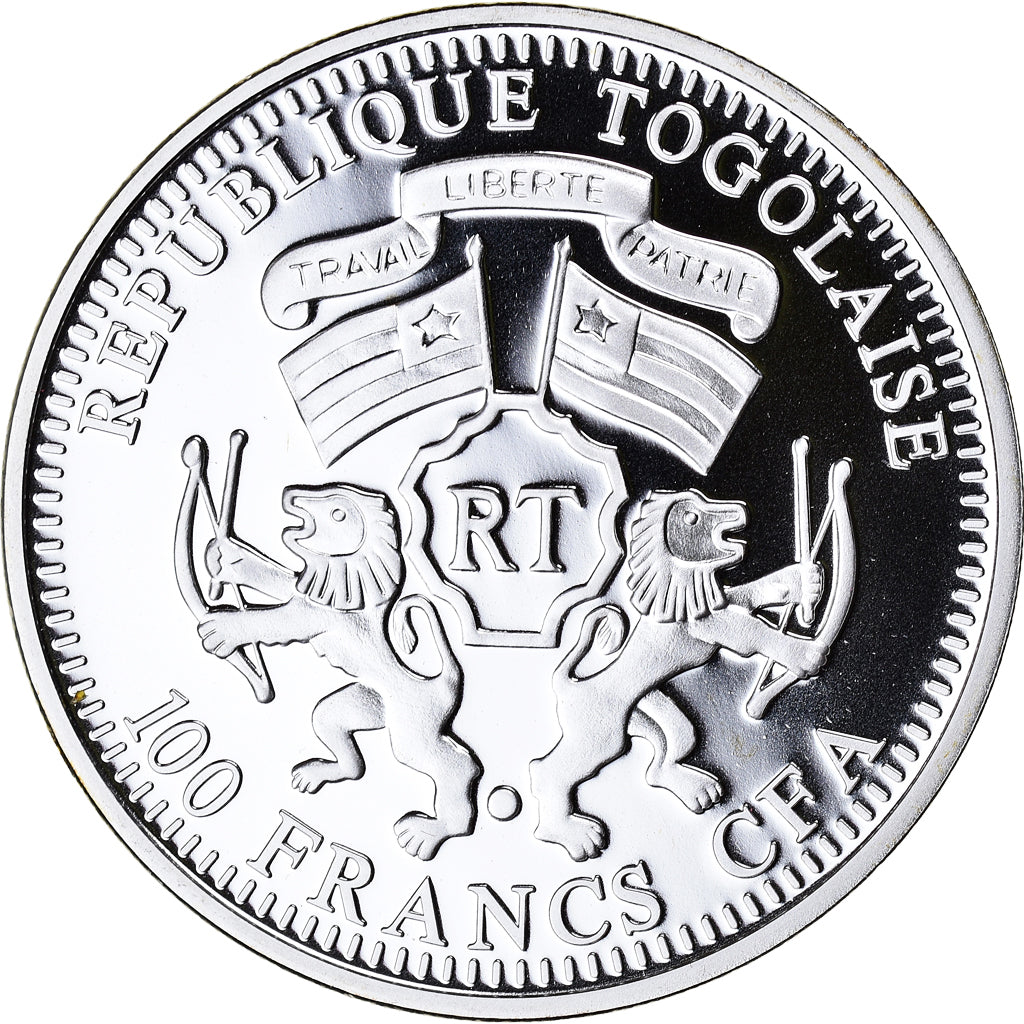 Münze, Togo, Lion, Protection de la Vie Sauvage, 100 Francs CFA, 2011, Proof