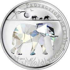 Coin, Togo, Elephant, Protection de la Vie Sauvage, 100 Francs CFA, 2011, Proof
