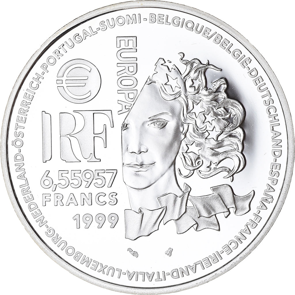Moneta, Francia, Europa - L'art roman, 6.55957 Francs, 1999, Paris, Proof, FDC