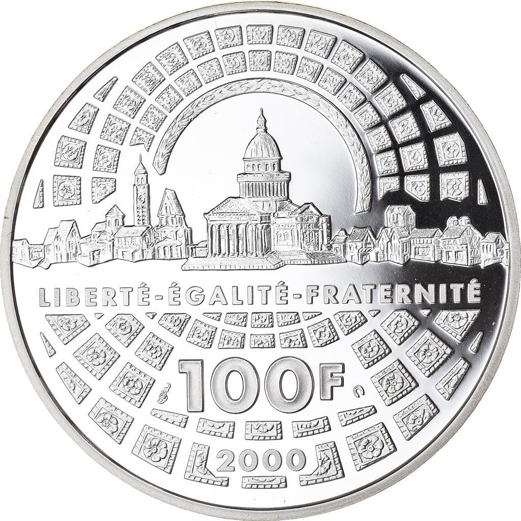Coin, France, Soufflot, 100 Francs, 2000, Paris, Proof, MS(65-70), Silver