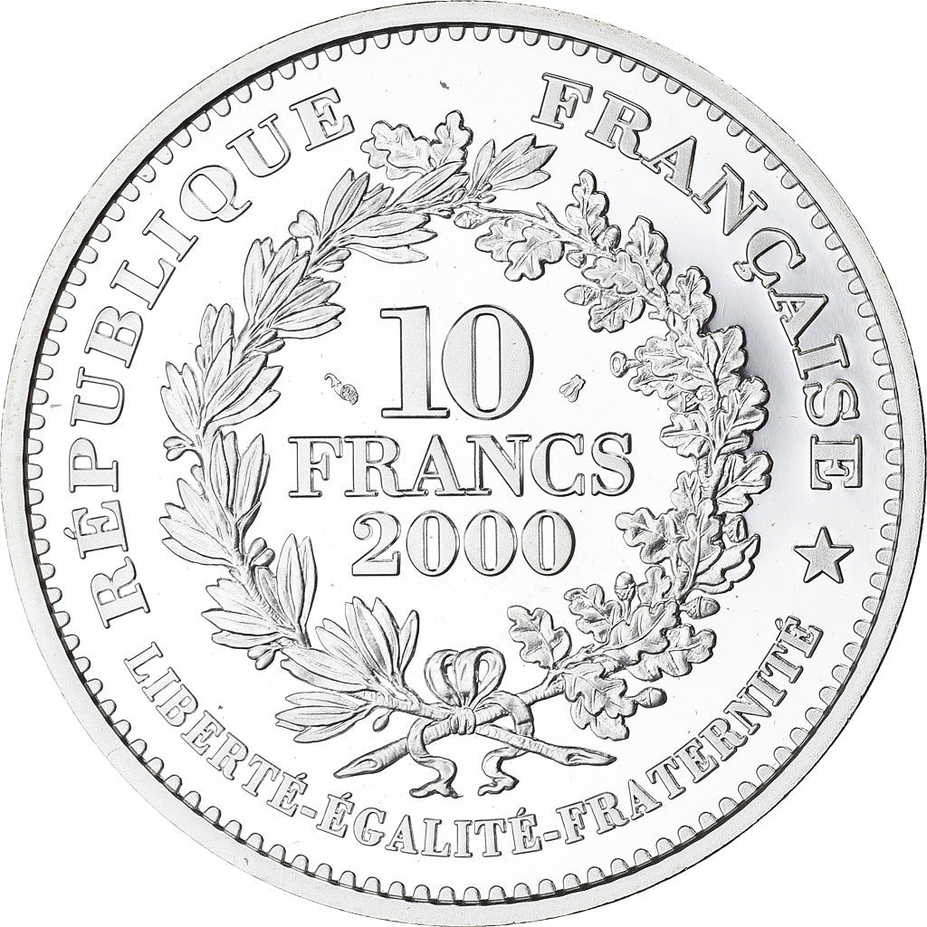 Moneta, Francia, Marianne, 10 Francs, 2000, Paris, Proof, FDC, Argento, KM:1971