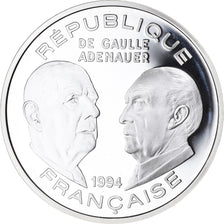 Coin, France, De Gaulle - Adenauer, Libération, 100 Francs, 1994, Proof / BE