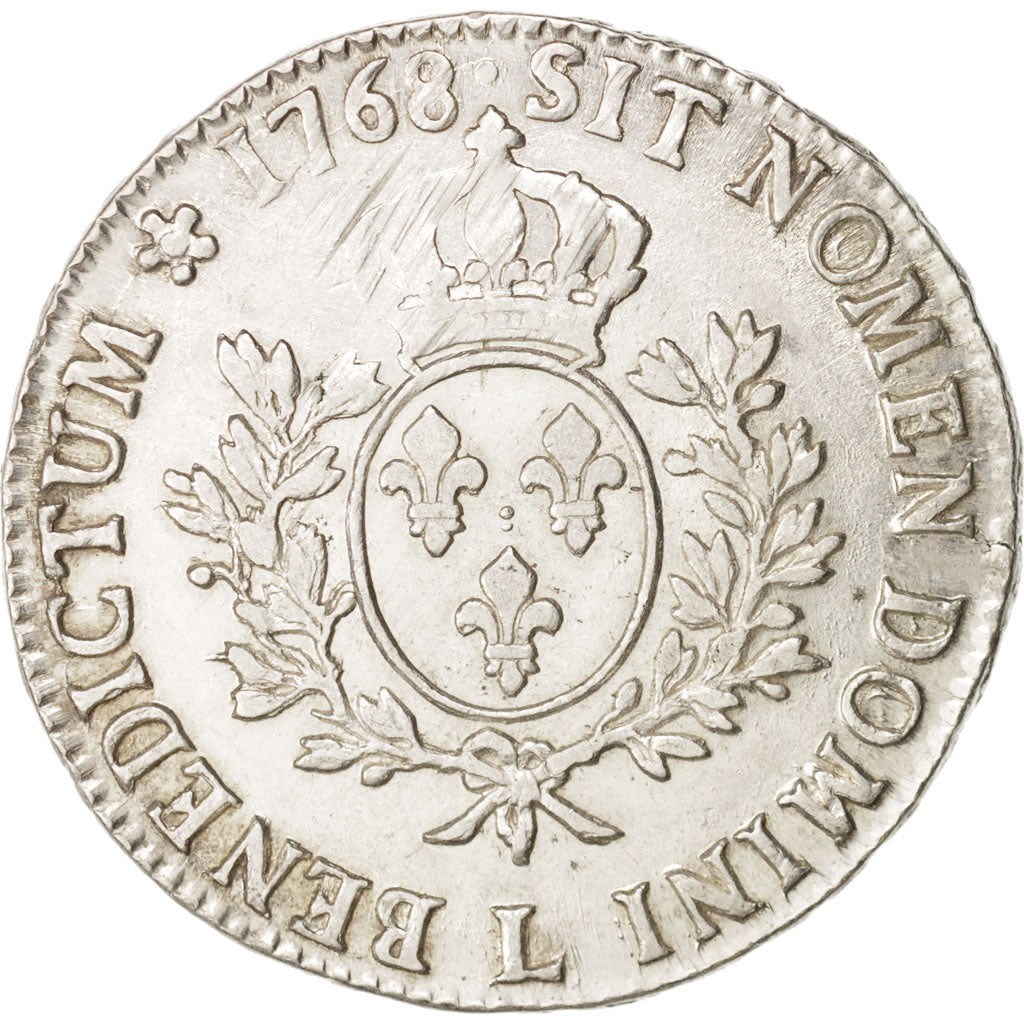 France, Louis XV, Écu au bandeau, 1768, Bayonne, EF(40-45), Silver, KM 512.12