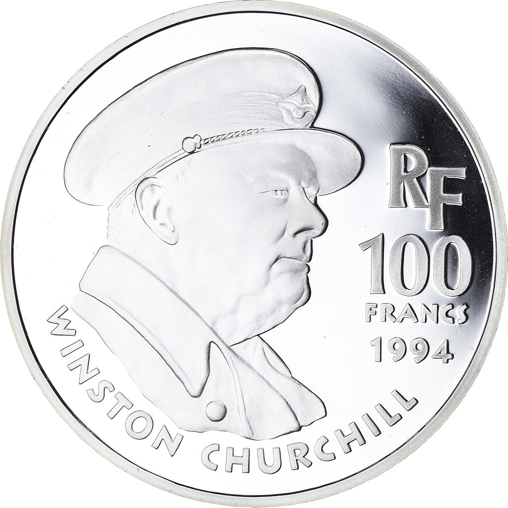 Coin, France, Churchill, Libération, 100 Francs, 1994, Proof / BE, MS(65-70)