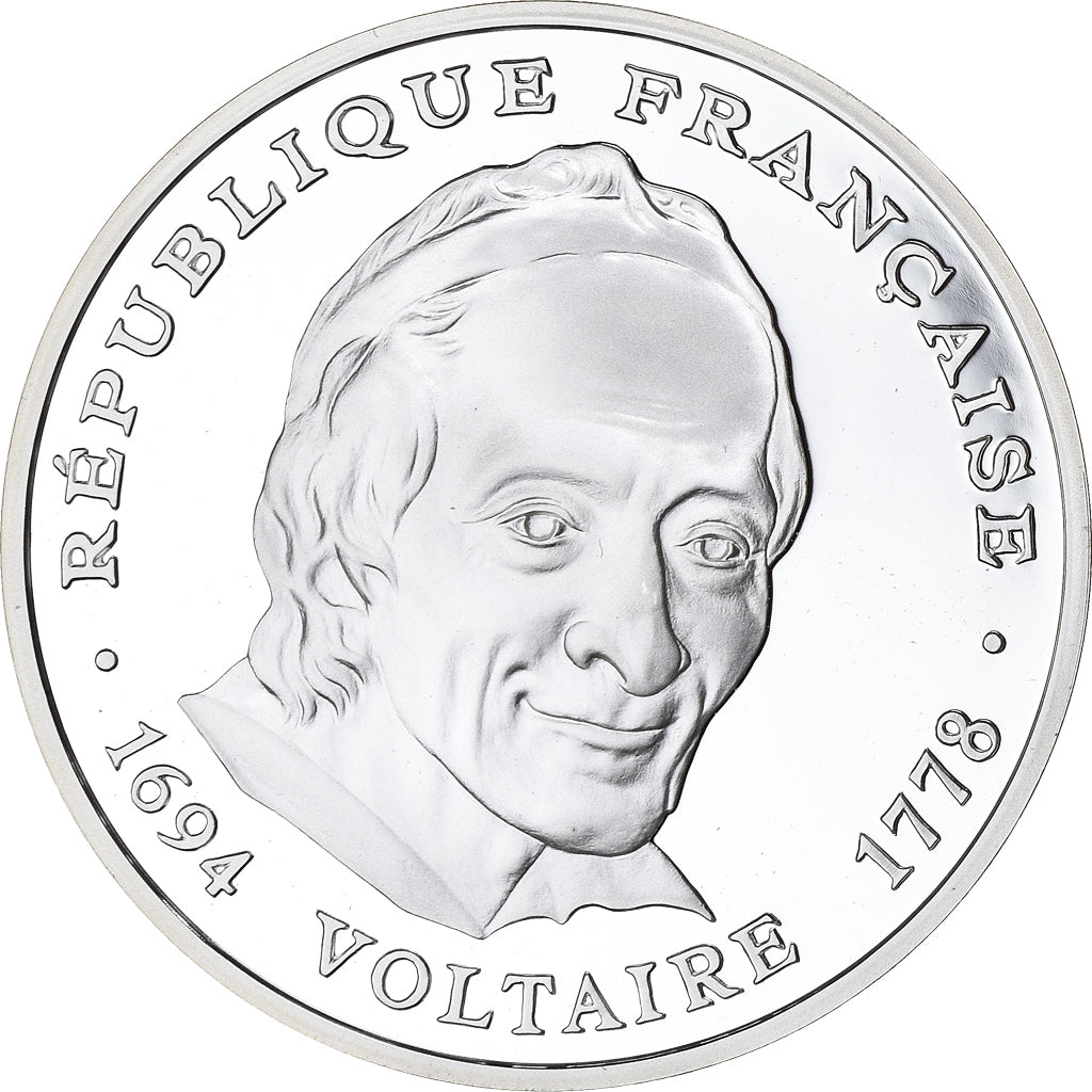 Münze, Frankreich, Voltaire, 100 Francs, 1994, Proof, STGL, Silber, KM:1182