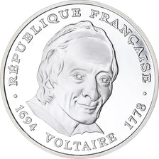 Münze, Frankreich, Voltaire, 100 Francs, 1994, Proof, STGL, Silber, KM:1182
