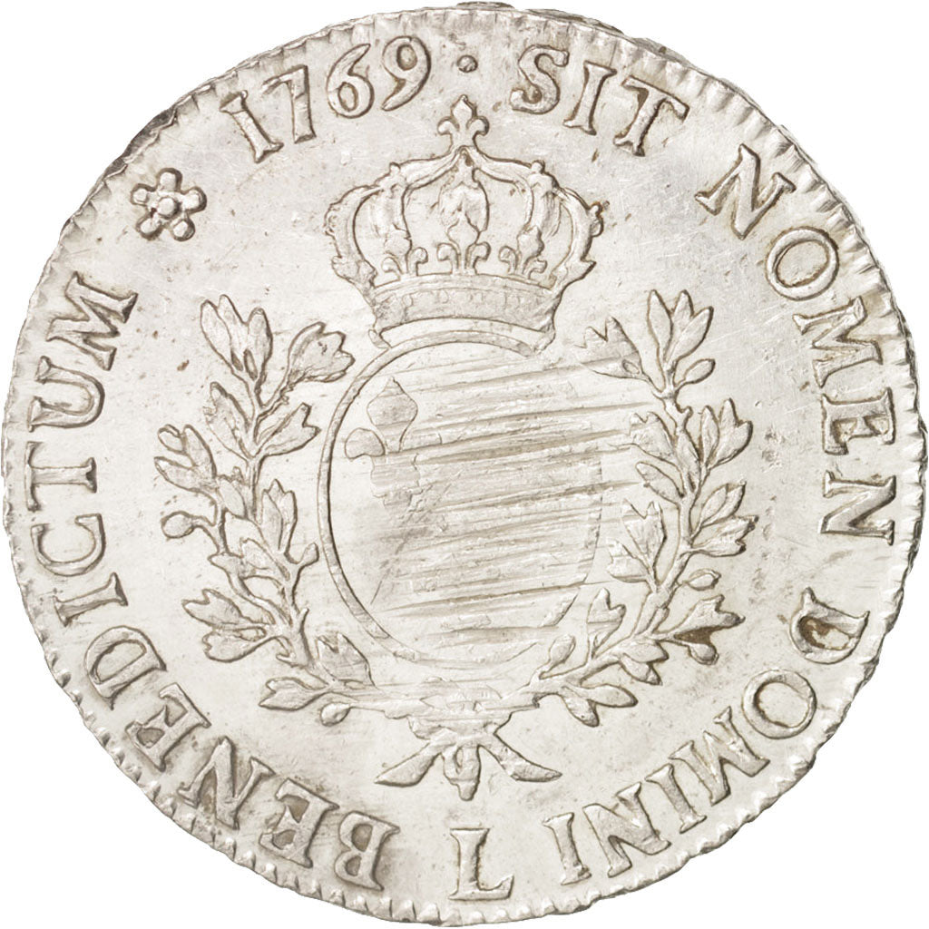 France, Louis XV, Écu au bandeau, 1769, Bayonne, VF(30-35), Silver, KM 512.12