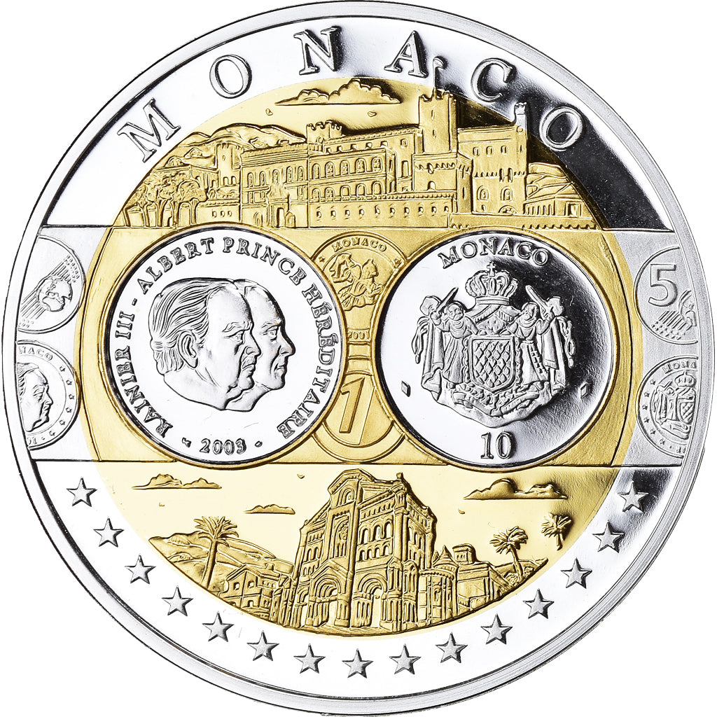Monaco, Medal, L'Europe, Monaco, FDC, MS(65-70), Silver