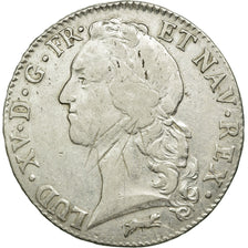 Moneda, Francia, Louis XV, Ecu, 1767, Orléans, BC+, Plata, KM:523.18