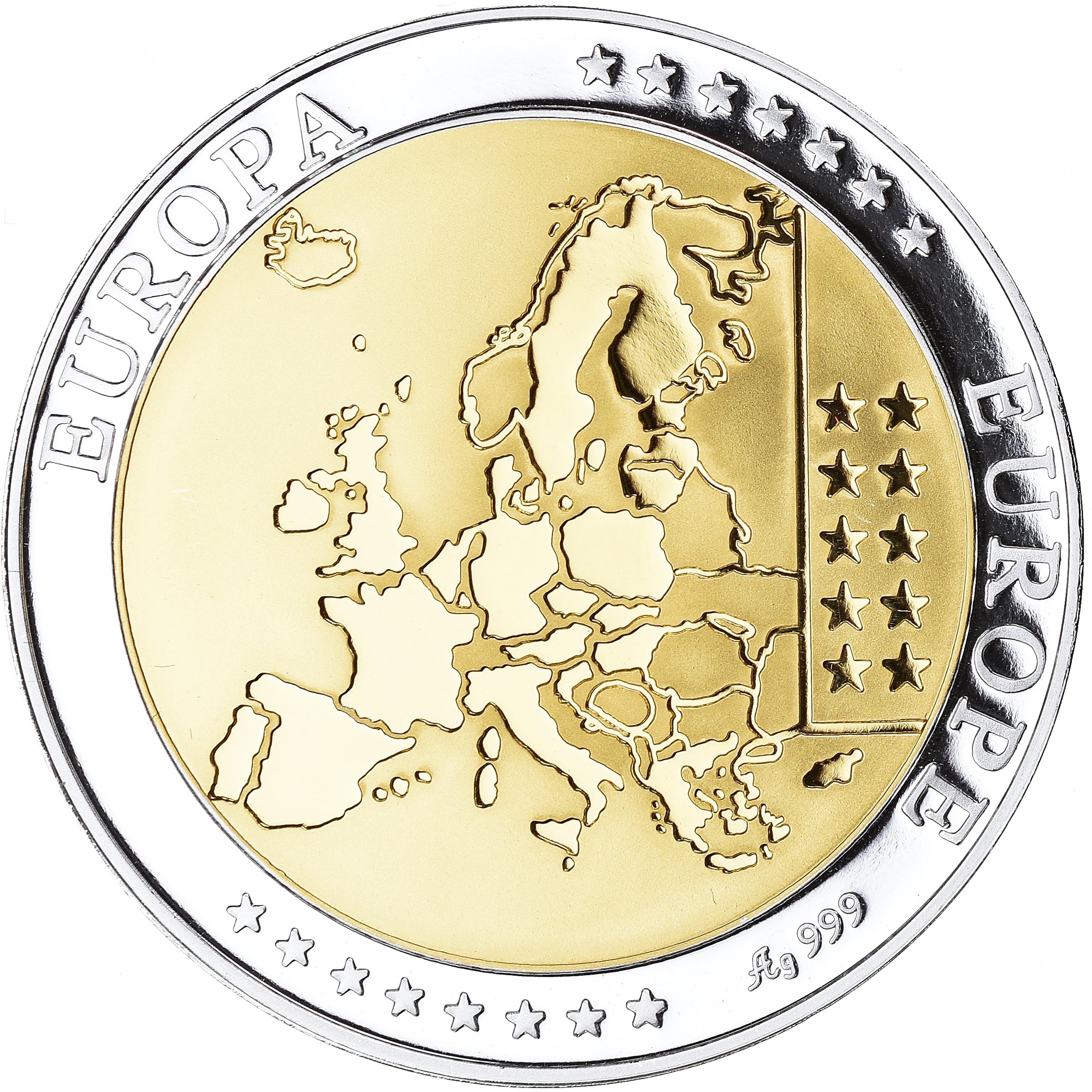 Alemanha, Medal, L'Europe, Politics, FDC, MS(65-70), Prata