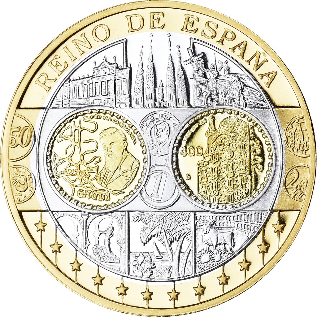 Espanha, Medal, L'Europe, Espagne, Politics, FDC, MS(65-70), Prata