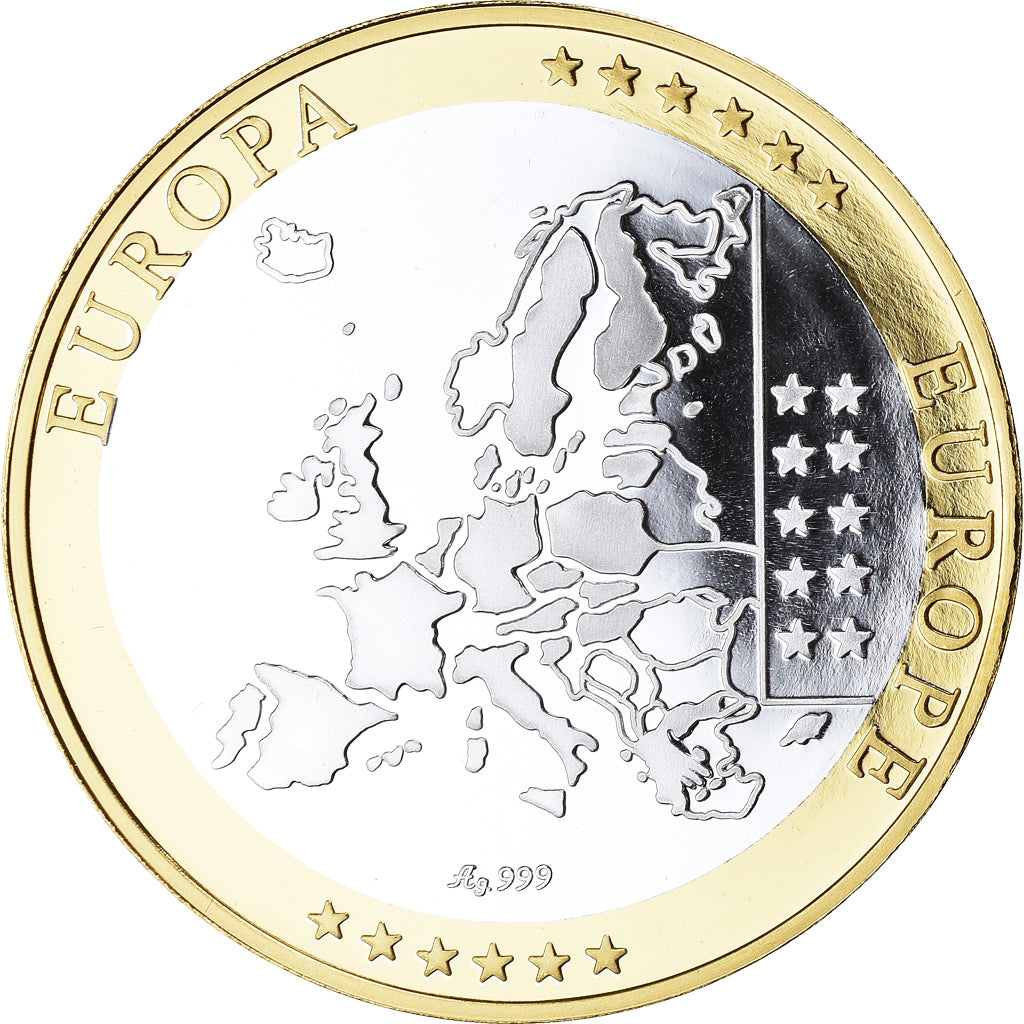 Espanha, Medal, L'Europe, Espagne, Politics, FDC, MS(65-70), Prata