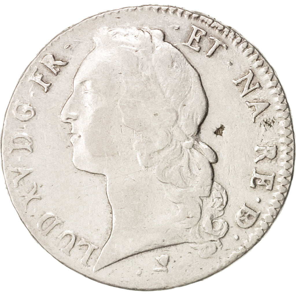 Francia, Louis XV, Écu de Béarn au bandeau, 1760, Pau, MB, Argento, KM 518