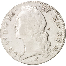 Francia, Louis XV, Écu de Béarn au bandeau, 1760, Pau, MB, Argento, KM 518
