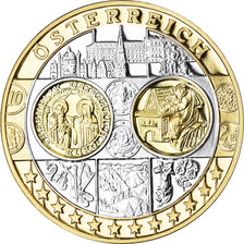 Austria, Medal, Euro, Europa, Politics, FDC, MS(65-70), Silver