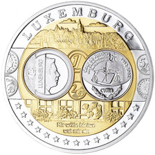 Luxembourg, Medal, Euro, Europa, FDC, MS(65-70), Silver