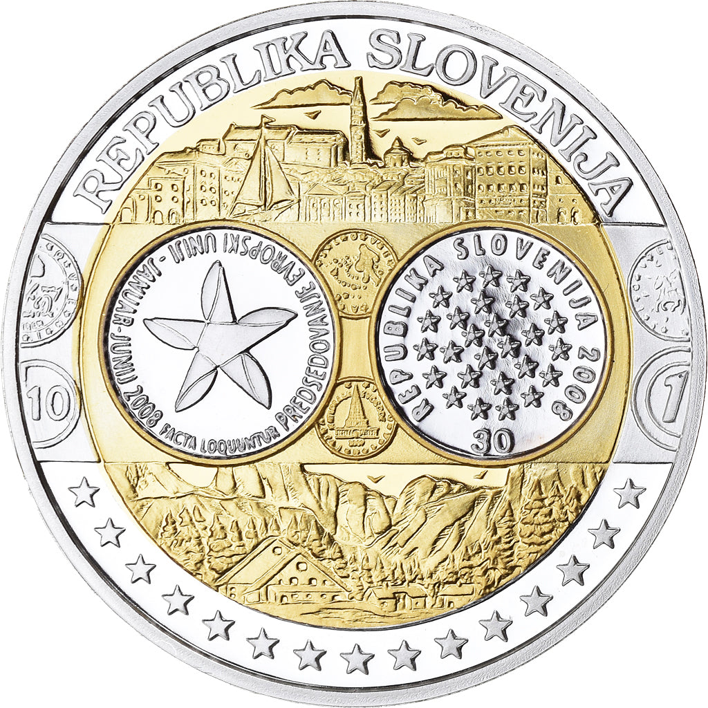 Slovenia, Medal, Euro, Europa, FDC, MS(65-70), Silver