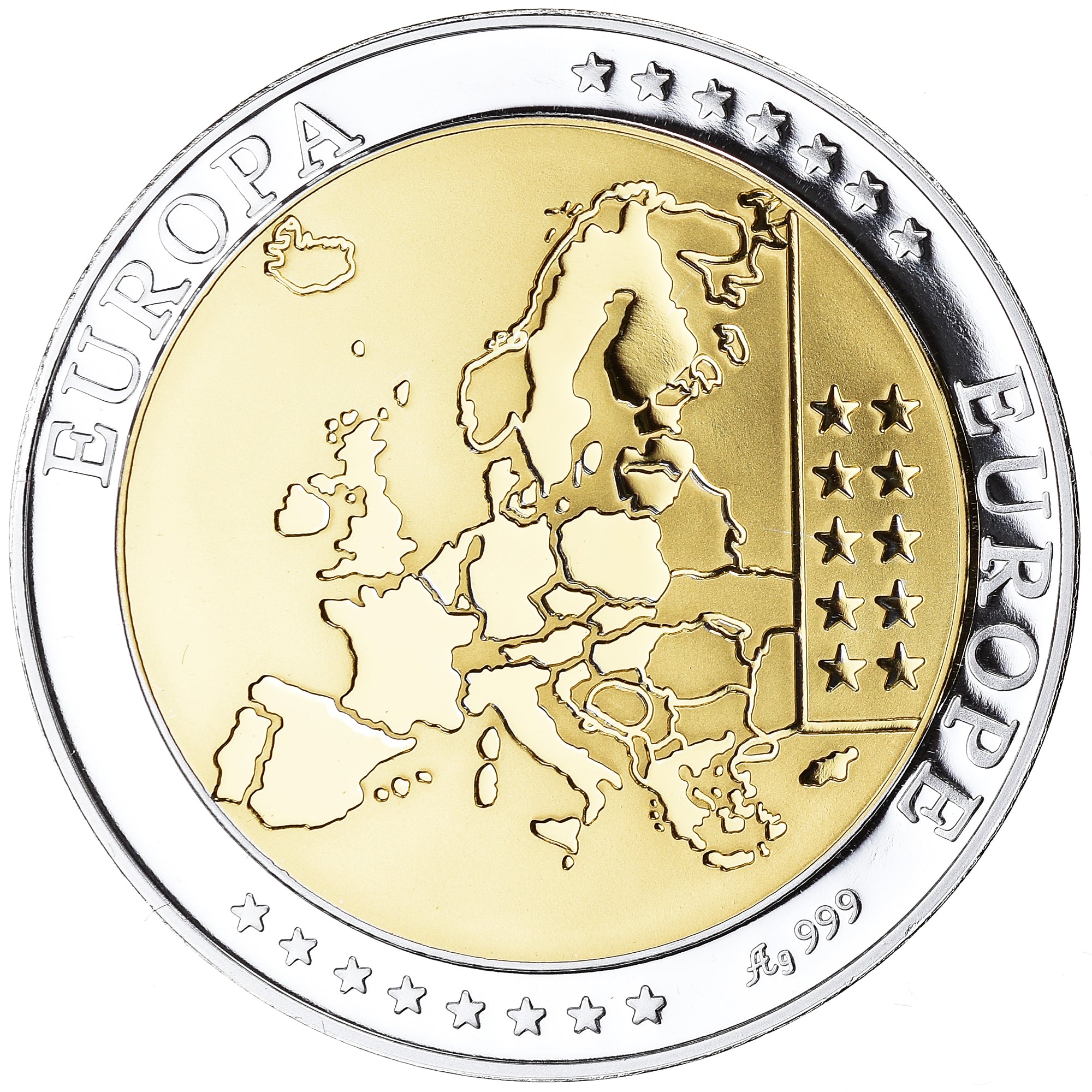 Slovenia, Medal, Euro, Europa, FDC, MS(65-70), Silver