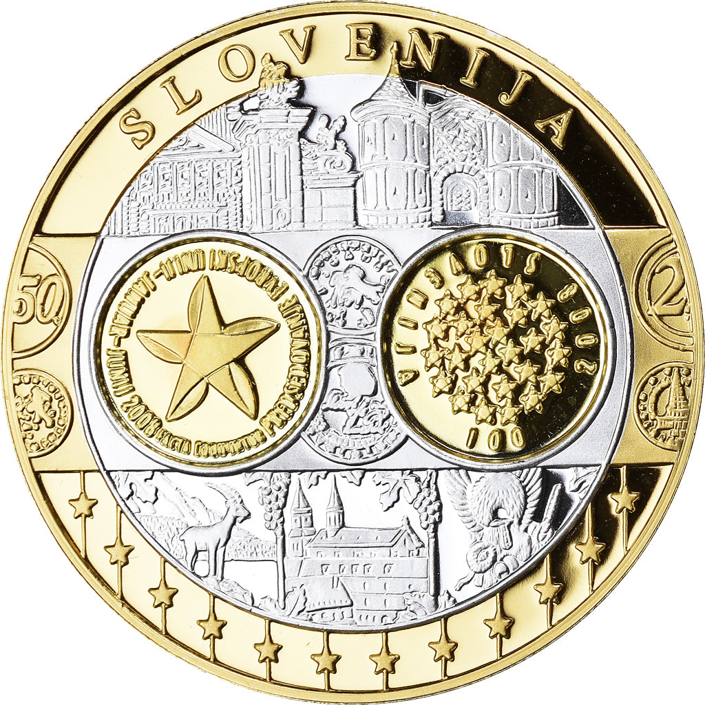 Eslovenia, medalla, Euro, Europa, Politics, FDC, FDC, Plata