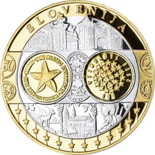 Eslovenia, medalla, Euro, Europa, Politics, FDC, FDC, Plata