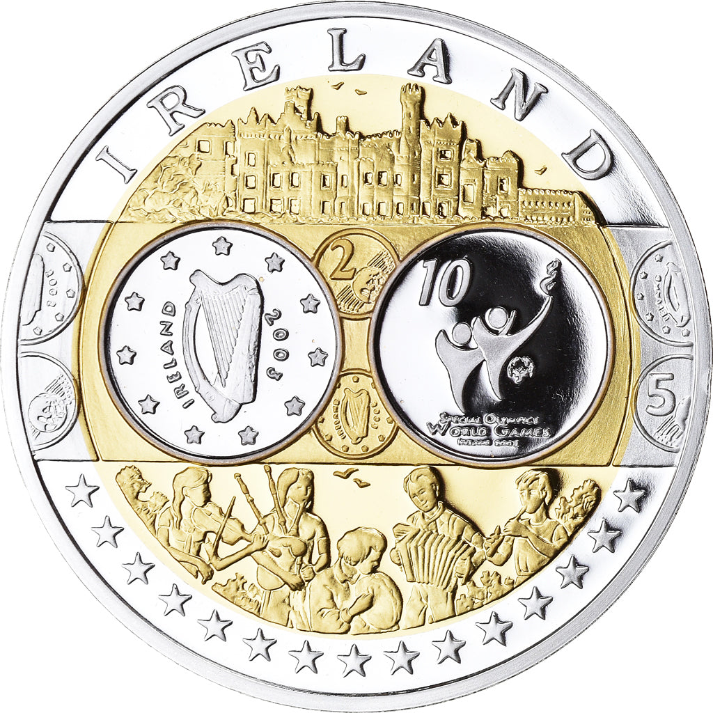 Irlanda, Medal, Euro, Europa, FDC, MS(65-70), Prata