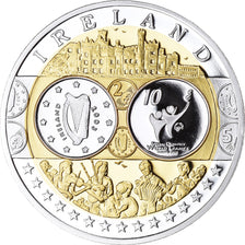 Irlanda, Medal, Euro, Europa, FDC, MS(65-70), Prata