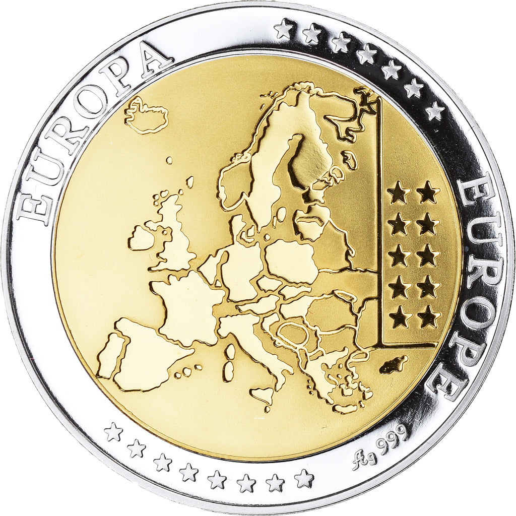Belgium, Medal, Euro, Europa, FDC, MS(65-70), Silver