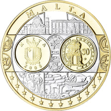 Malta, Medal, Euro, Europa, Politics, FDC, MS(65-70), Silver