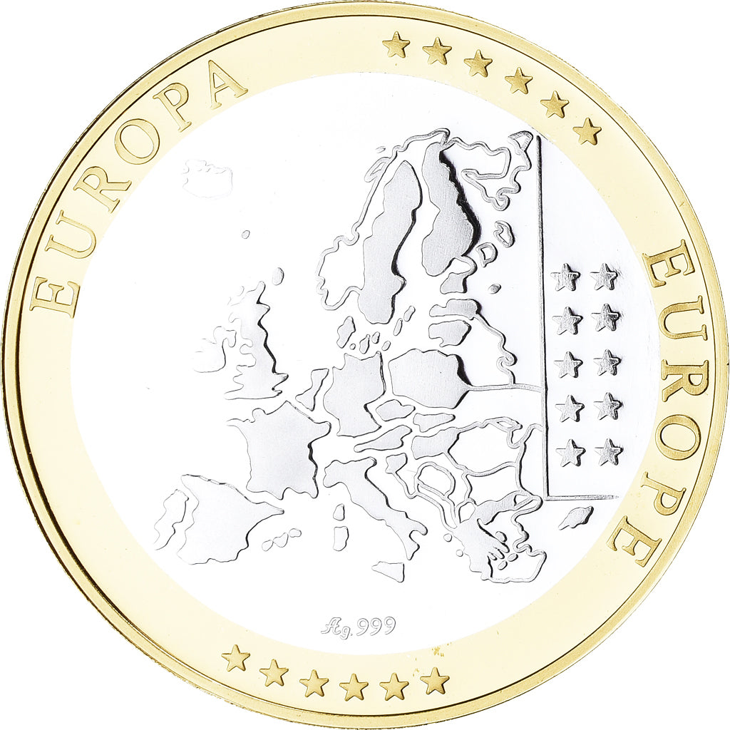 Malta, Medal, Euro, Europa, Politics, FDC, MS(65-70), Silver