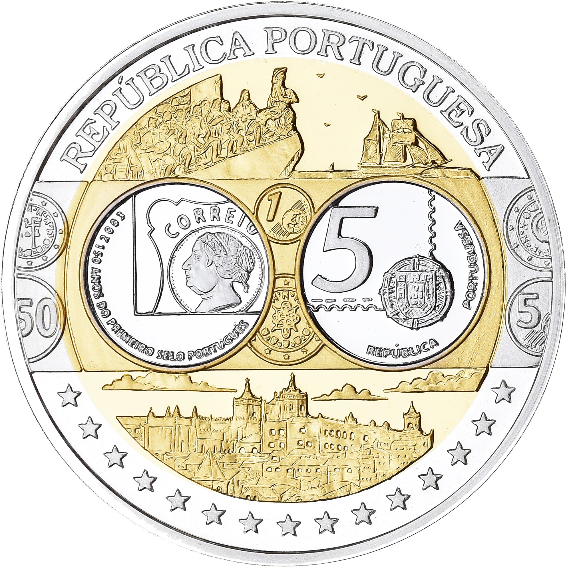 Portugal, medalla, Euro, Europa, FDC, FDC, Plata