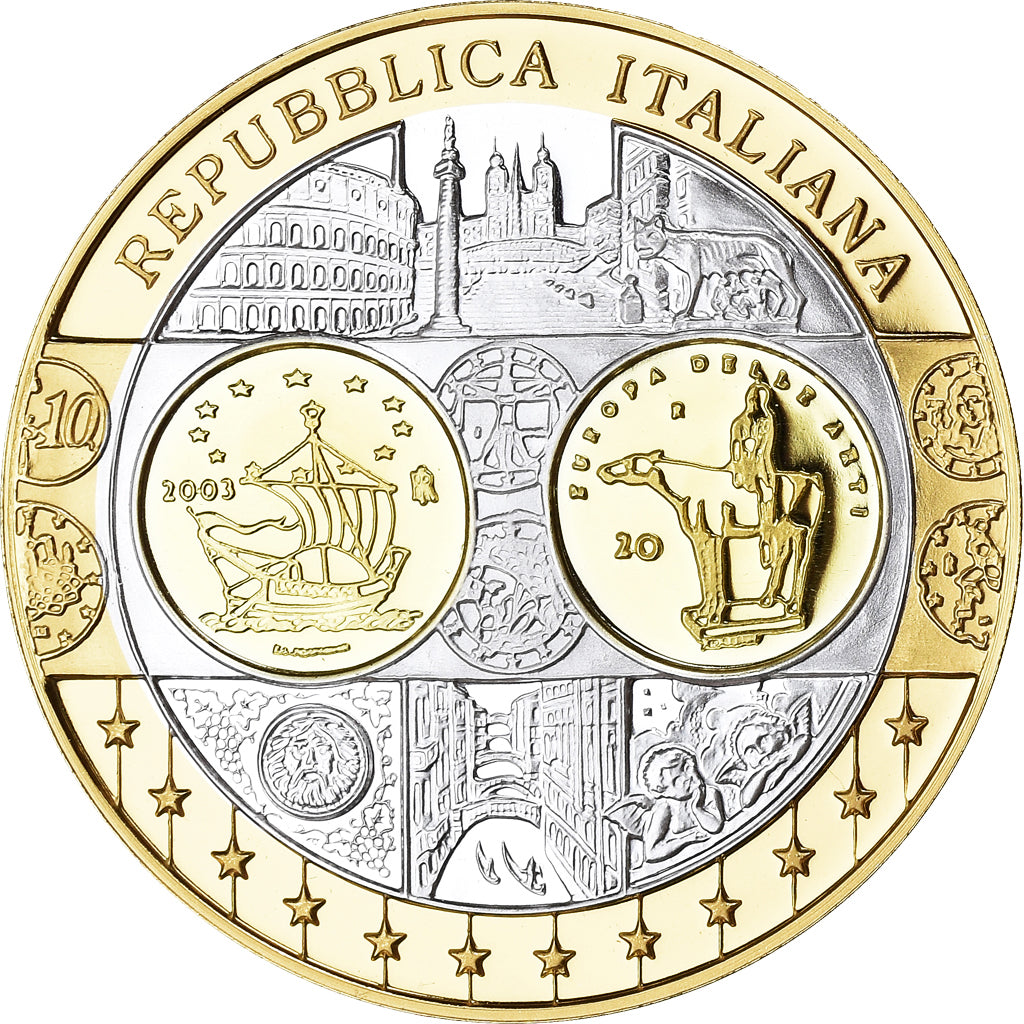 Italy, Medal, Euro, Europa, FDC, MS(65-70), Silver