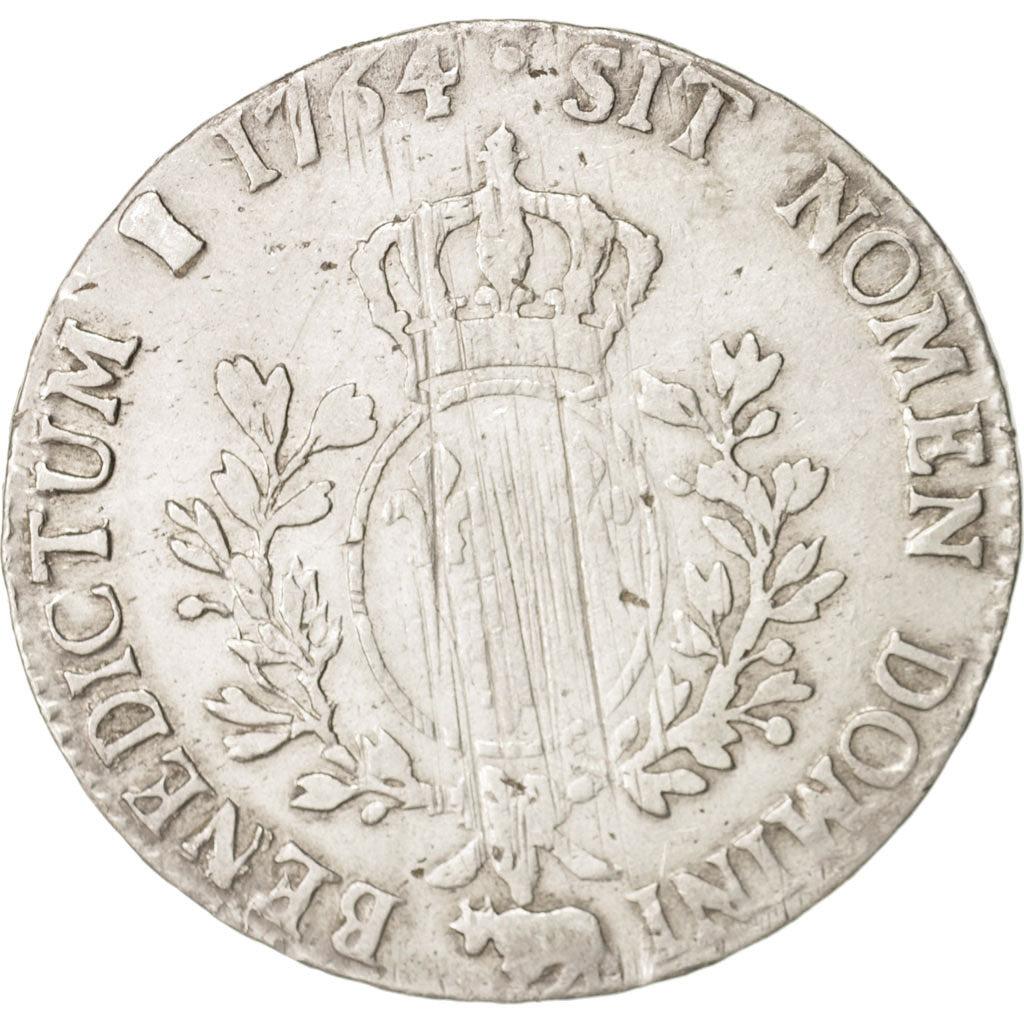 France, Louis XV, Écu de Béarn au bandeau, 1764, Pau, VF(20-25), Silver, KM 518