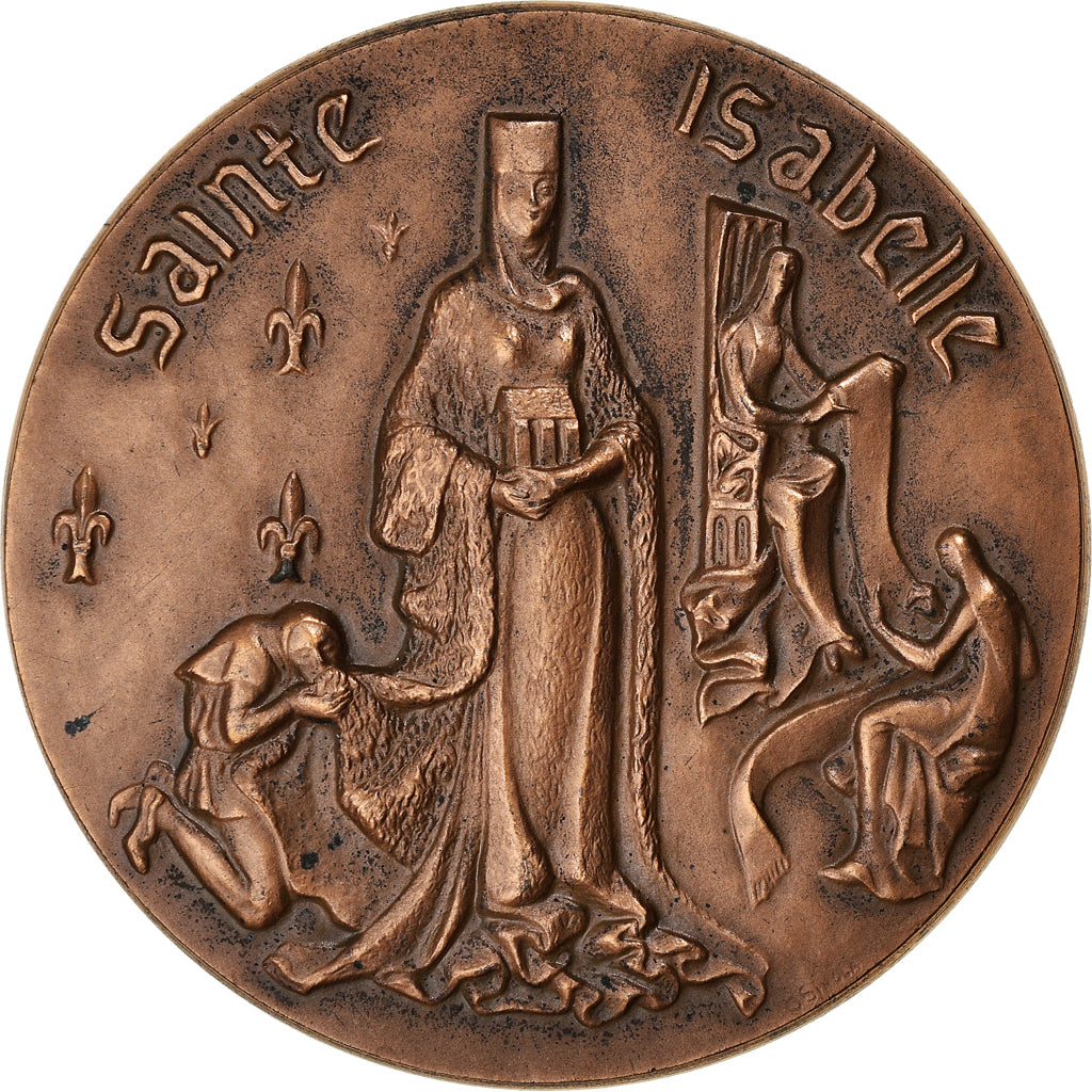 Frankreich, Medaille, Sainte Isabelle, History, 1975, UNZ, Bronze
