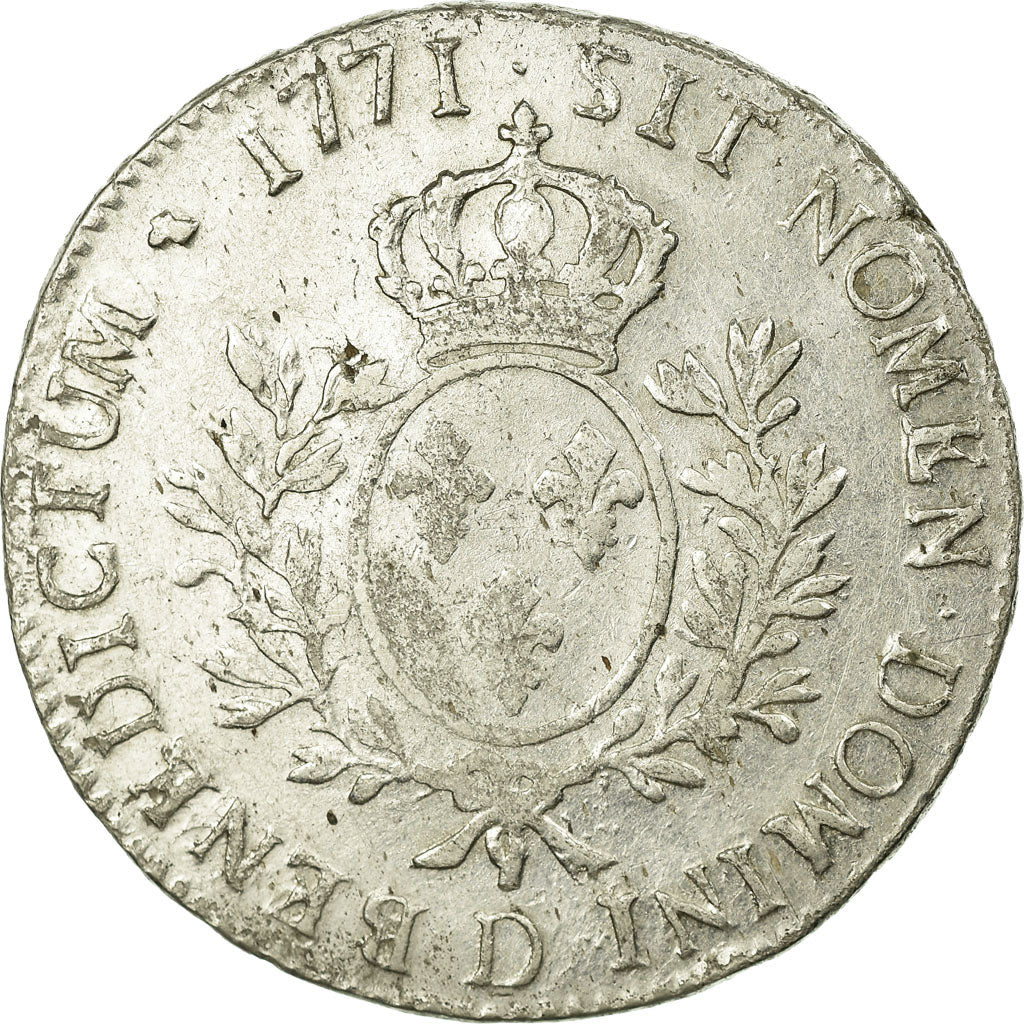 Munten, Frankrijk, Louis XV, Écu à la vieille tête, Ecu, 1771, Lyon, ZF