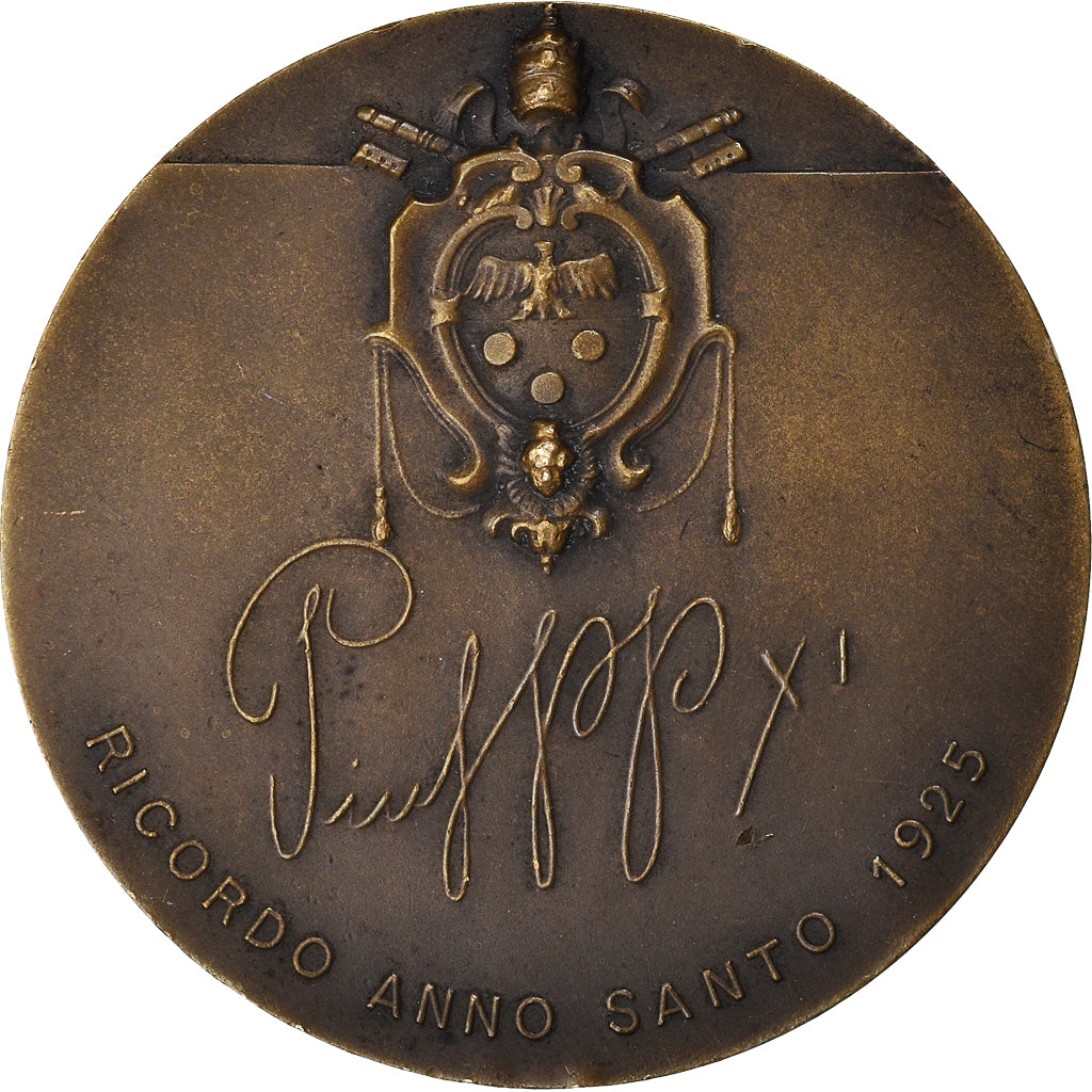 Vatican, Médaille, Le Pape Pie XI, Religions & beliefs, 1925, F. Cogné, SUP