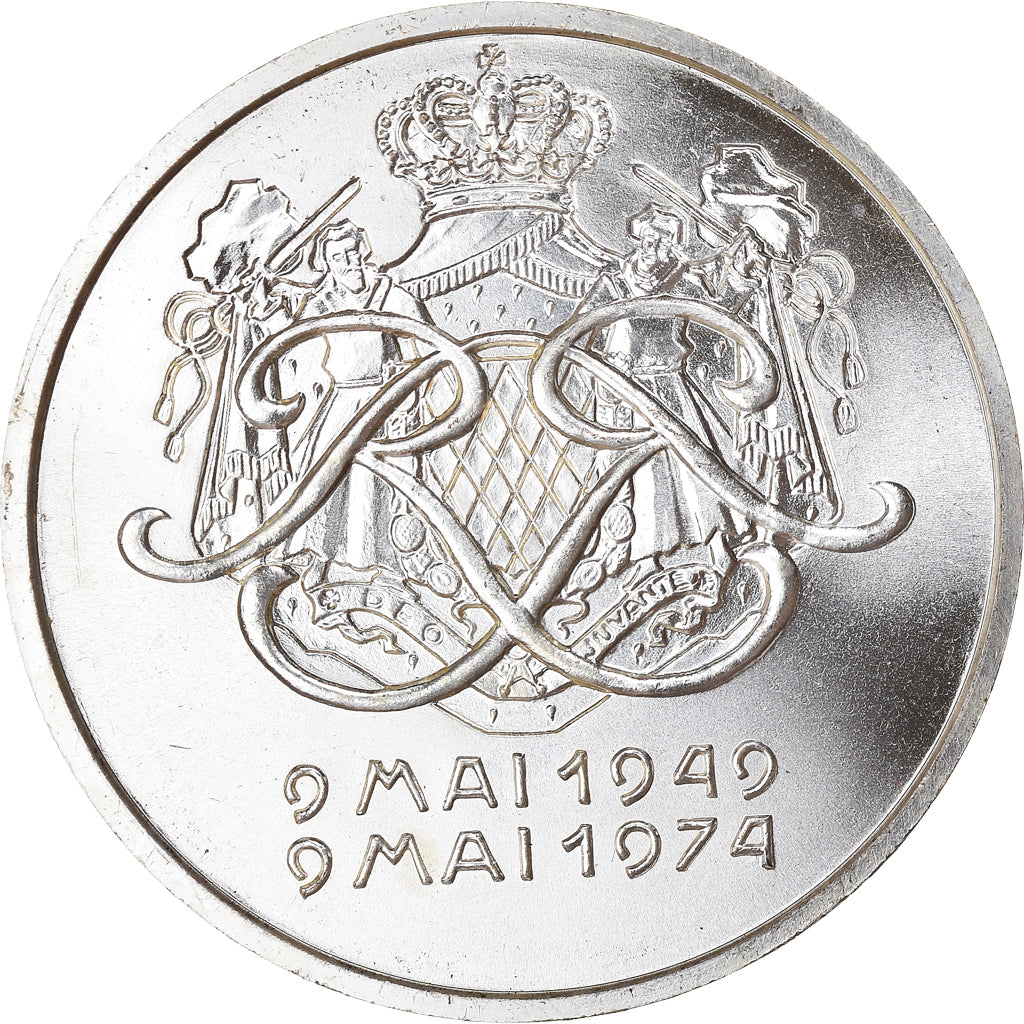 Monaco, Médaille, Prince Rainier III, Politics, 1974, Simon, SPL+, Argent