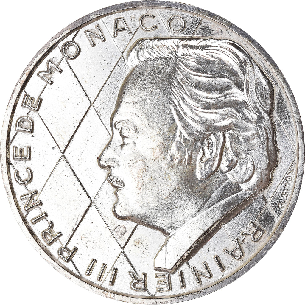 Monaco, Medal, Prince Rainier III, Politics, 1974, MS(63), Silver