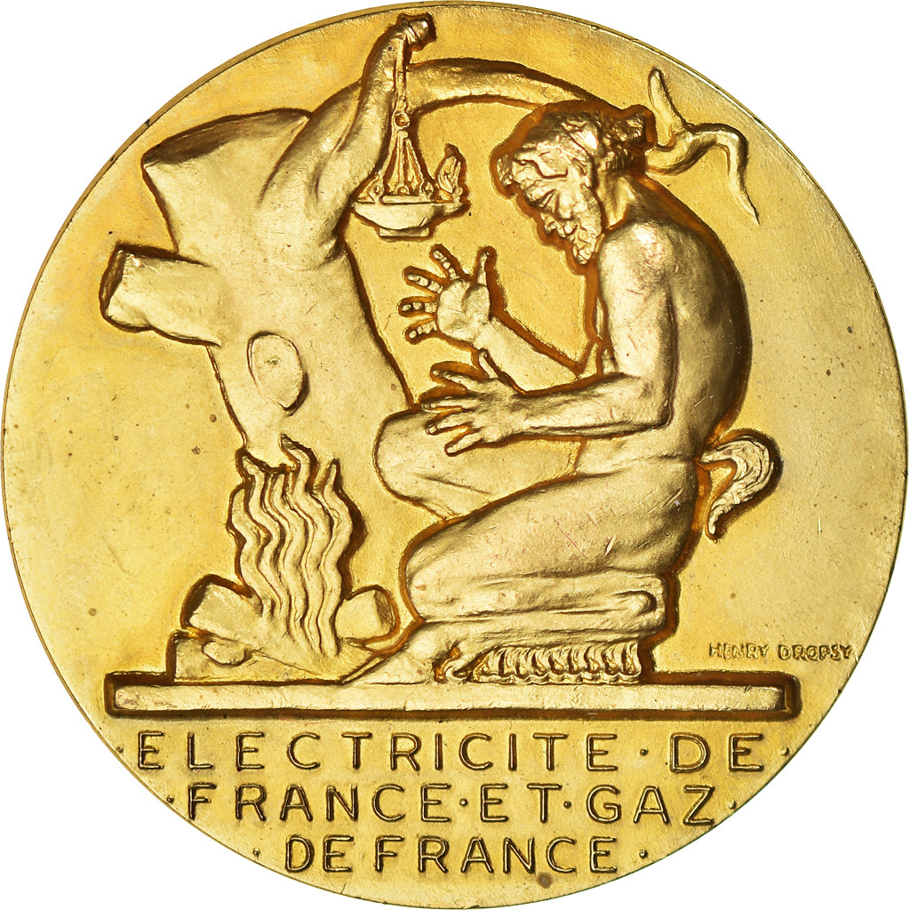 Francja, Medal, Électricité de France et gaz de France, Dropsy, MS(63)