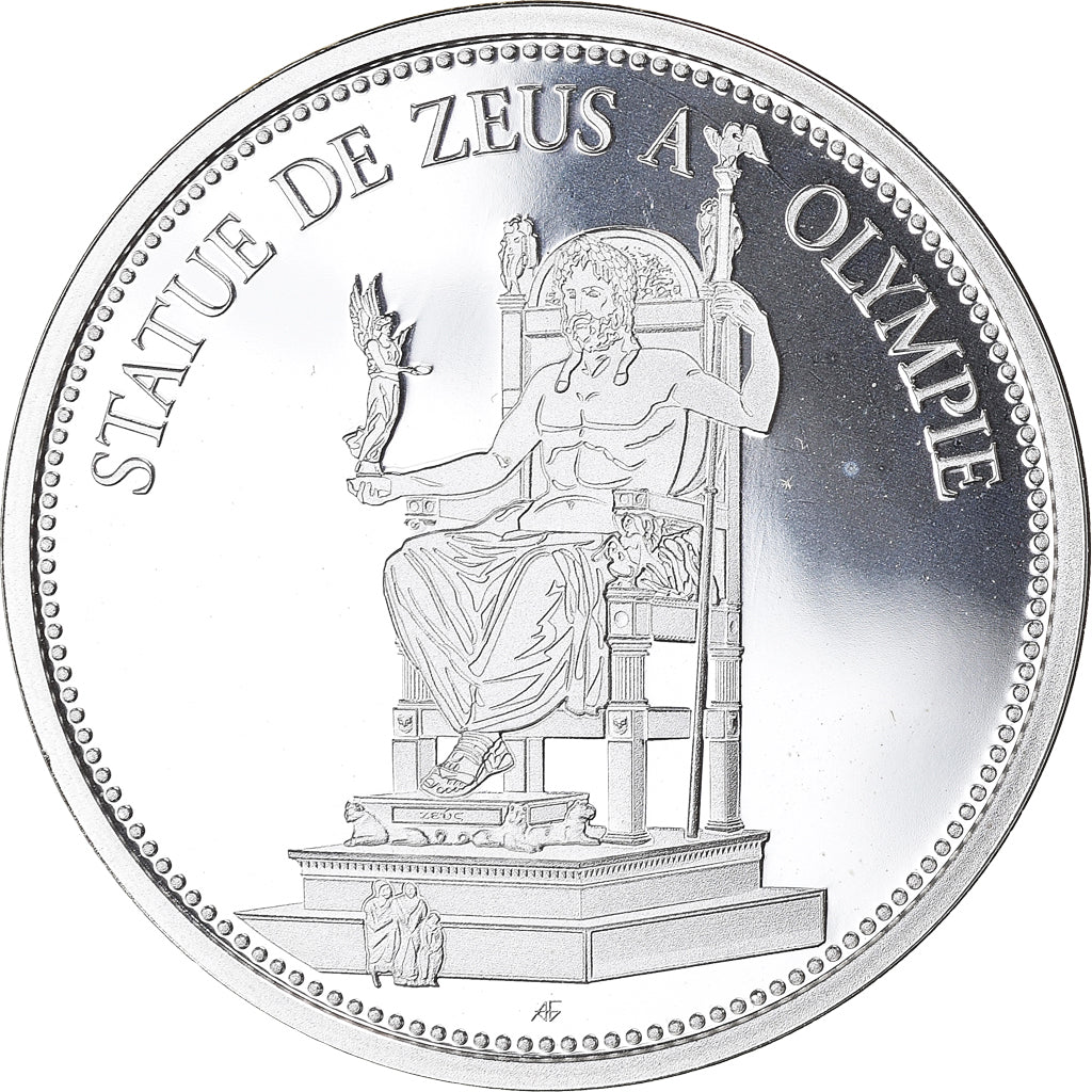 France, Médaille, 7 Merveilles du Monde, Statue de Zeus Olympie, Arts &