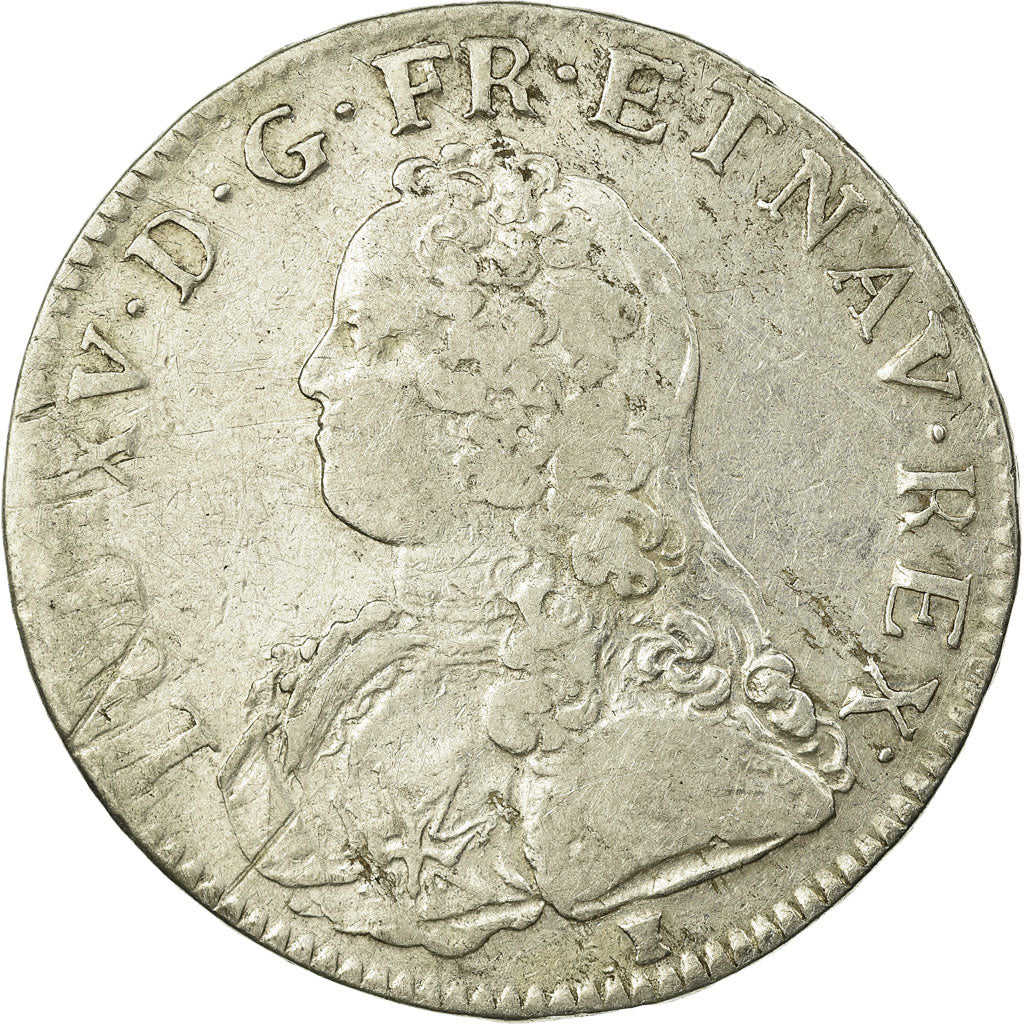 Coin, France, Louis XV, Écu aux branches d'olivier, Ecu, 1726, Rennes