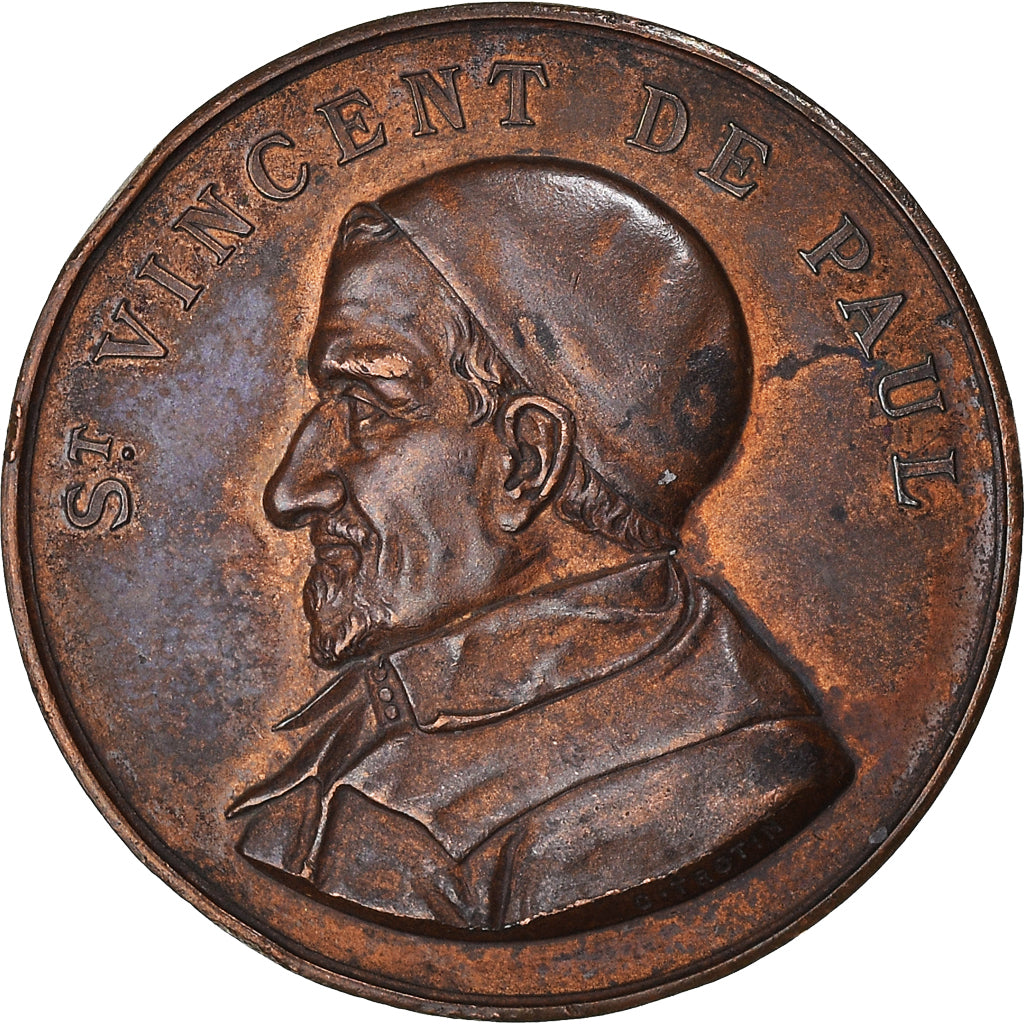 França, Medal, Saint Vincent de Paul, Patronage des Apprentis et Jeunes