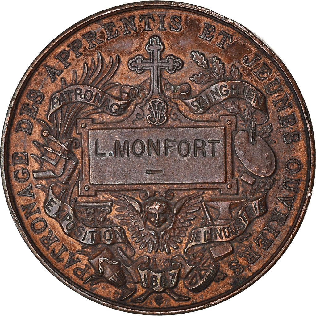 França, Medal, Saint Vincent de Paul, Patronage des Apprentis et Jeunes