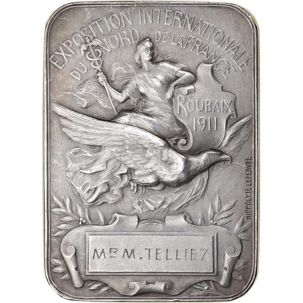 França, Medal, Exposition Internationale du Nord de la France, 1911, Lefebvre