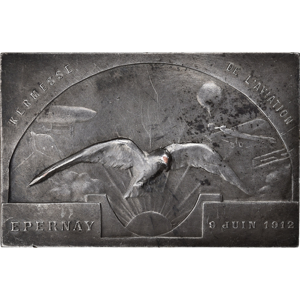 Frankreich, Medaille, Kermesse de l'Aviation, Epernay, 1912, Fraisse, SS+