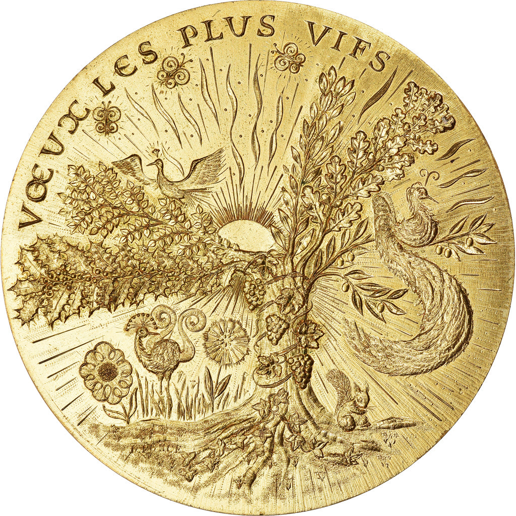 France, Medal, Voeux les Plus Vifs, Nature Respectée, Animaux, 1979, D. Ponce