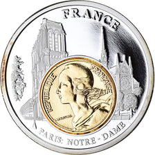 France, Medal, European Currencies, Paris Notre-Dame, Arts & Culture, MS(63)