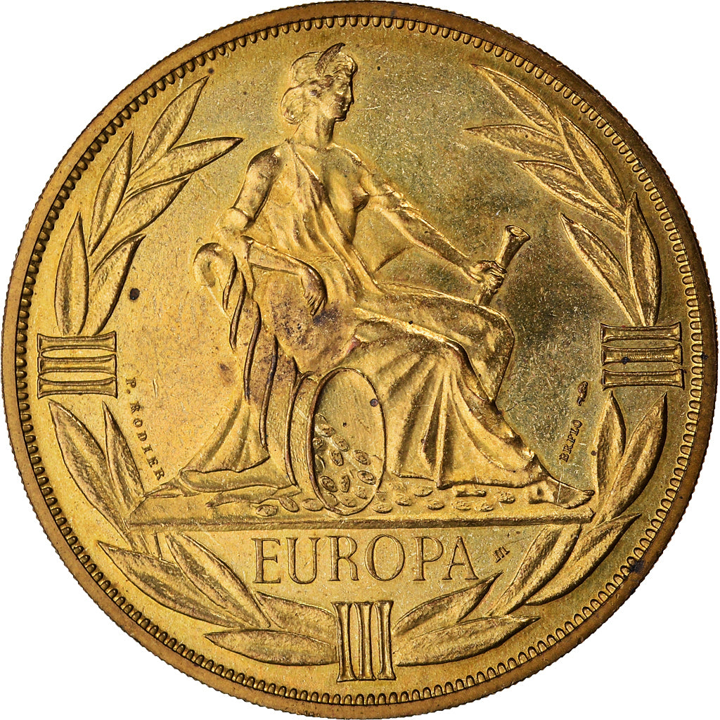 France, Médaille, Ecu Europa, Europe Assise, Politics, 1980, Rodier, SUP