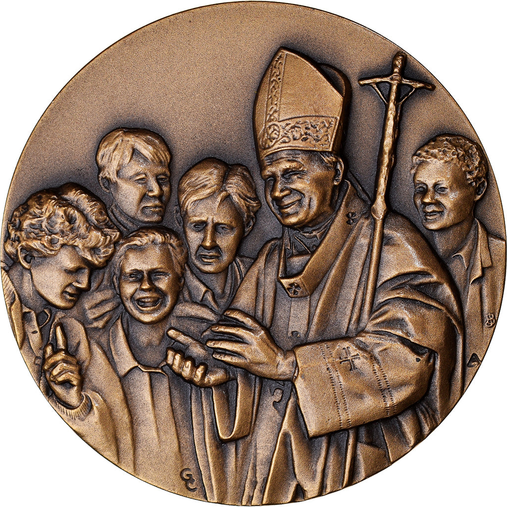 France, Medal, Jean-Paul II, Journées Mondiales de la Jeunesse, Paris, 1997